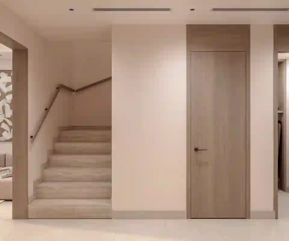 Staircase and entrance hall in a 3-bedroom townhouse